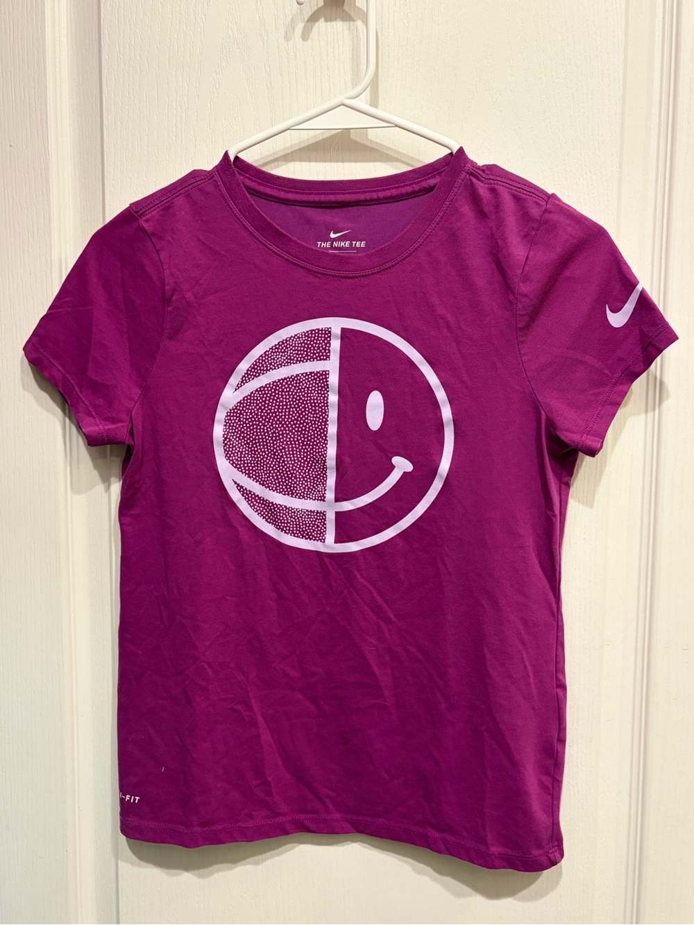 Nike Purple Smiley Basketball Graphic Tee